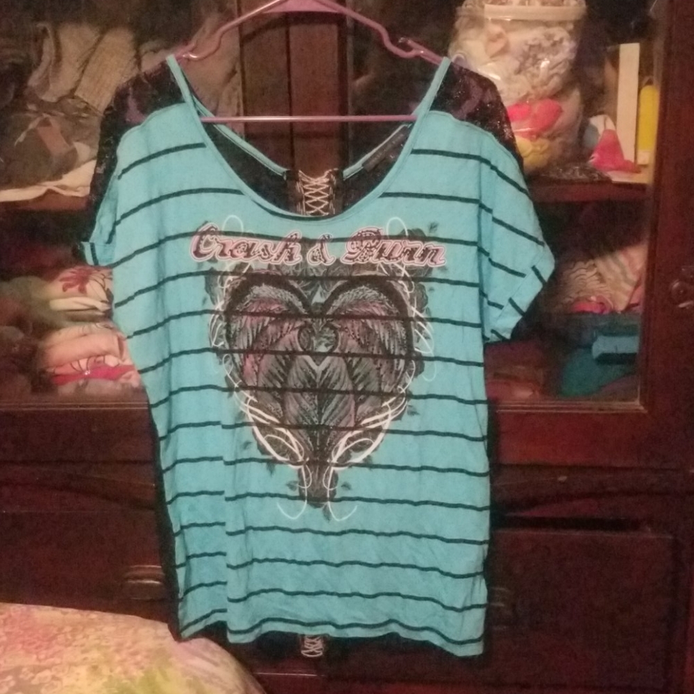 Crash and Burn embellished shirt
